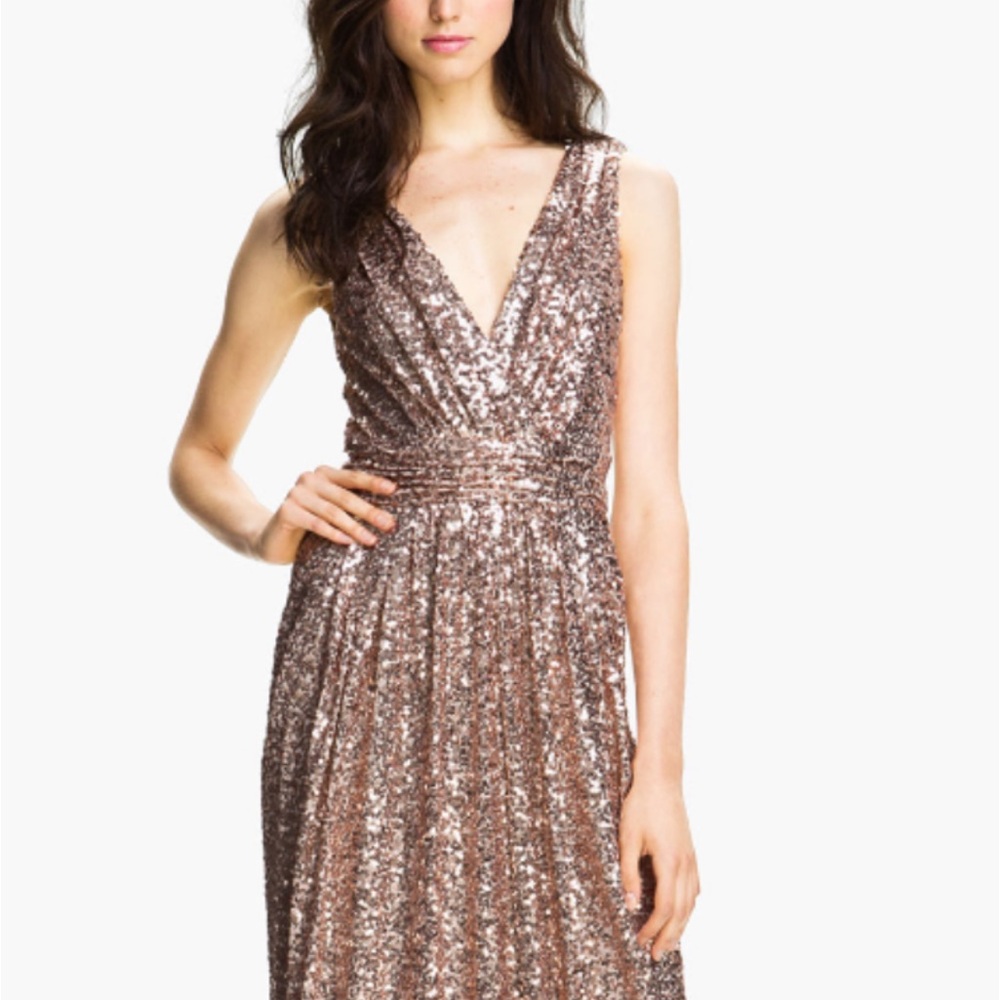 Badgley mischka sequin gown